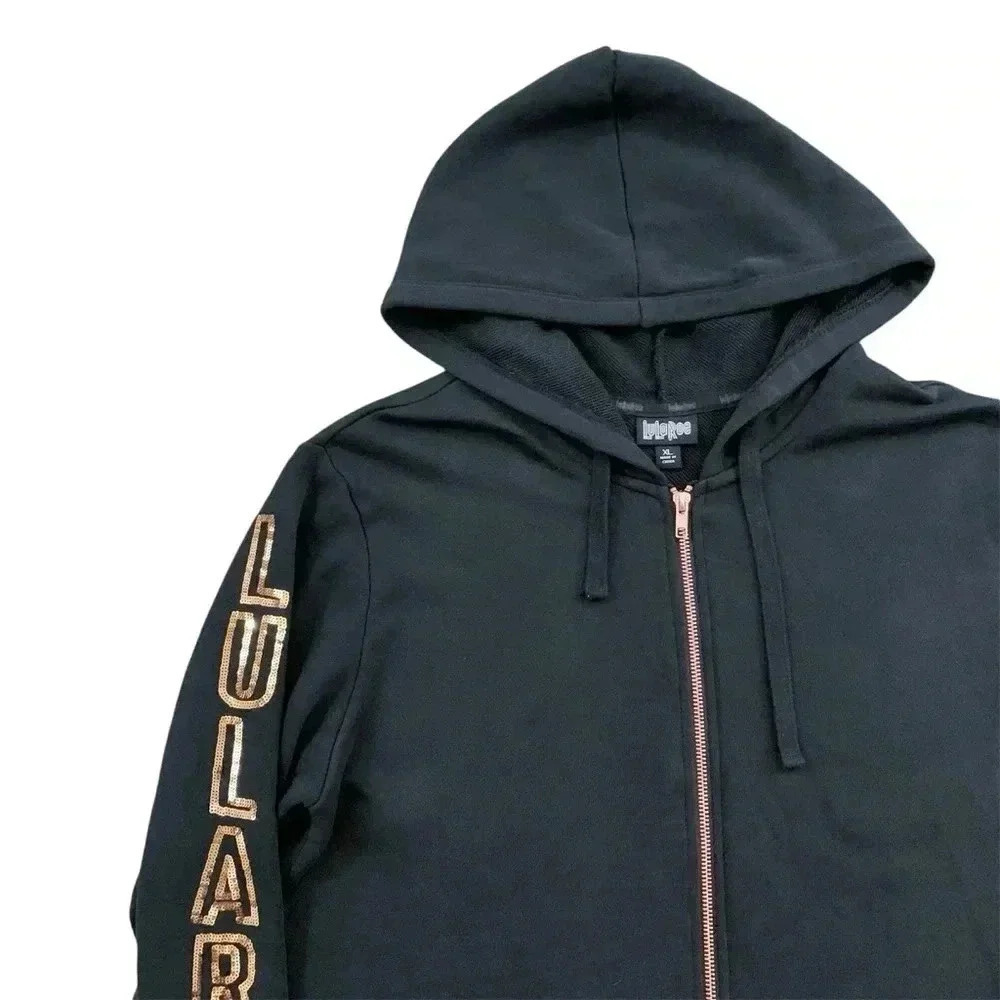 LuLaRoe Sequin Zip Up Hoodie